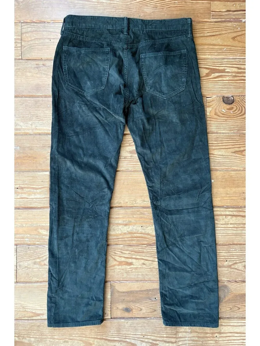 Banana Republic Pima Cotton Corduroy Pants Men's 34x32 Dark Green Straight